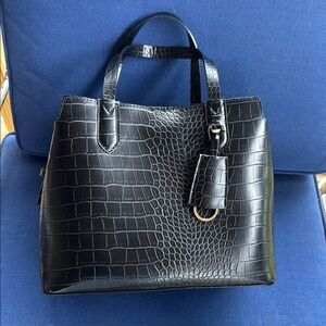 Black Embossed Tote